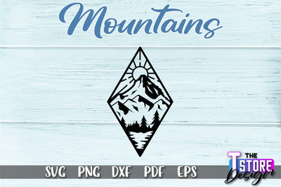 Mountains SVG Design | Mountain SVG | Camping SVG Design SVG The T Store Design 
