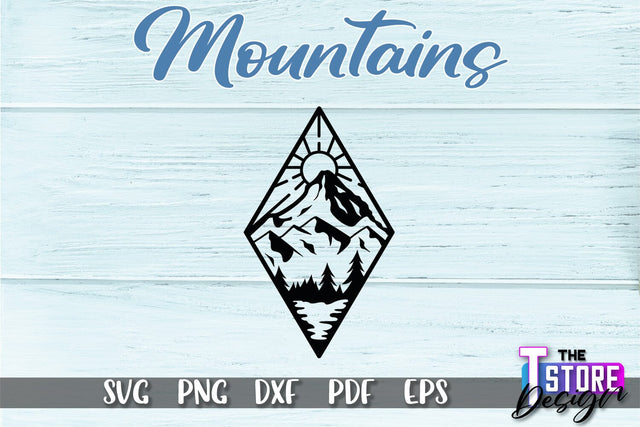 Mountains SVG Design | Mountain SVG | Camping SVG Design SVG The T Store Design 