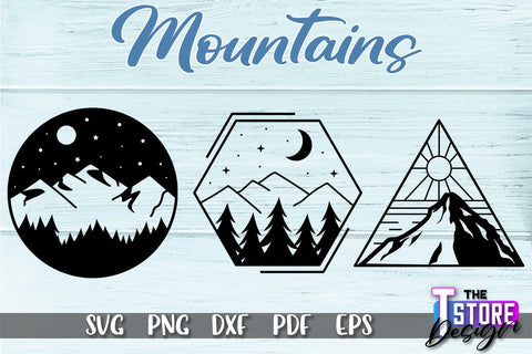 Mountains SVG Design | Mountain SVG | Camping SVG Design SVG The T Store Design 