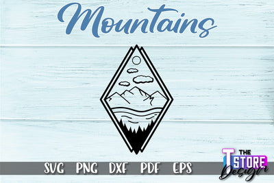 Mountains SVG Design | Mountain SVG | Camping SVG Design SVG The T Store Design 