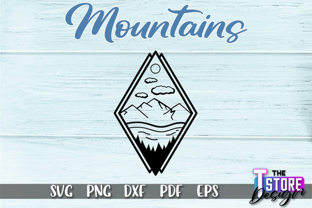 Mountains SVG Design | Mountain SVG | Camping SVG Design SVG The T Store Design 
