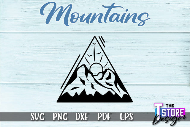 Mountains SVG Design | Mountain SVG | Camping SVG Design SVG The T Store Design 