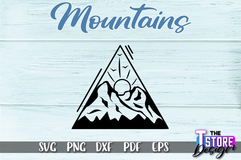 Mountains SVG Design | Mountain SVG | Camping SVG Design SVG The T Store Design 
