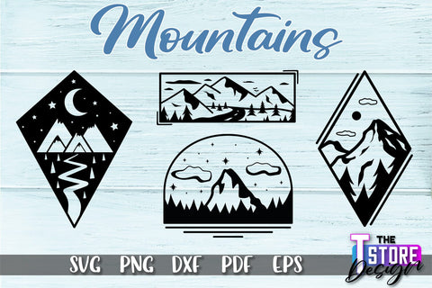 Mountains SVG Design | Mountain SVG | Camping SVG Design SVG The T Store Design 