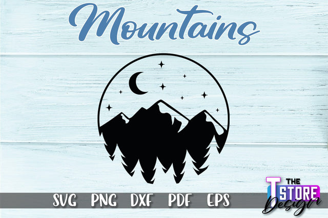 Mountains SVG Design | Mountain SVG | Camping SVG Design SVG The T Store Design 