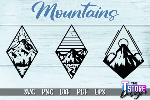Mountains SVG Design | Mountain SVG | Camping SVG Design SVG The T Store Design 