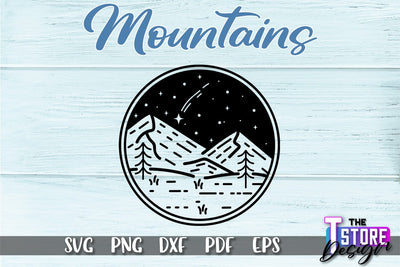 Mountains SVG Design | Mountain SVG | Camping SVG Design SVG The T Store Design 