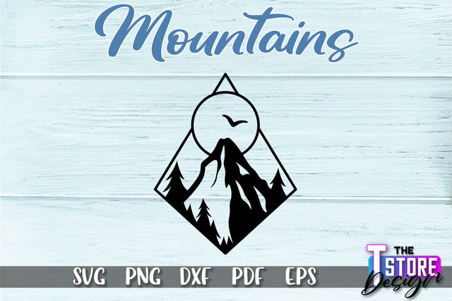 Mountains SVG Design | Mountain SVG | Camping SVG Design SVG The T Store Design 