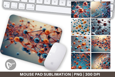 Mouse Pad 3D Atom Sublimation artnoy 