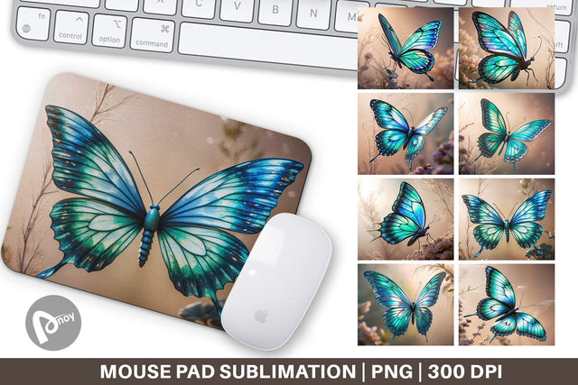 Mouse Pad 3D Butterfly Sublimation artnoy 
