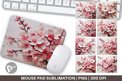 Mouse Pad 3D Cherry Blossom Sublimation artnoy 