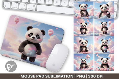 Mouse Pad 3D Cute Panda Pastel Sublimation artnoy 