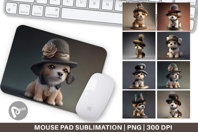Mouse Pad 3D Dog Sublimation artnoy 