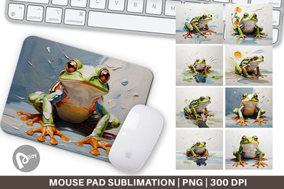 Mouse Pad 3D Frog Painting Sublimation artnoy 