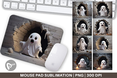 Mouse Pad 3D Ghost From Crack Hole Sublimation artnoy 