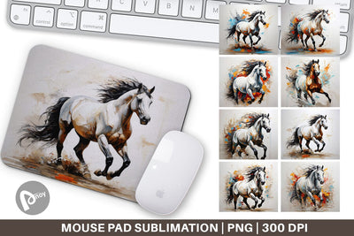 Mouse Pad 3D Horse Painting Sublimation artnoy 