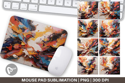 Mouse Pad 3D Paint Splashes Sublimation artnoy 