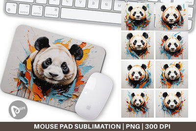 Mouse Pad 3D Panda Painting Sublimation artnoy 