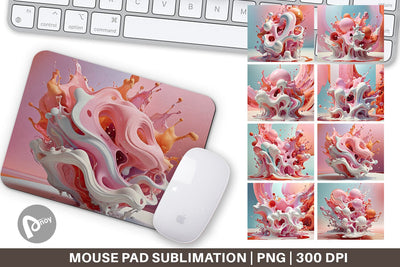 Mouse Pad 3D Pink Liquid Sublimation artnoy 