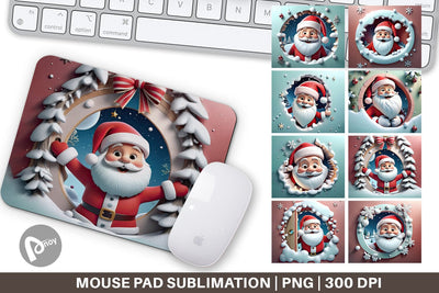 Mouse Pad 3D Santa Claus Sublimation artnoy 