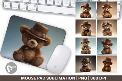 Mouse Pad 3D Teddy Bear Sublimation artnoy 