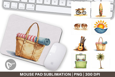 Mouse Pad 70s Endless Summer Watercolor Sublimation artnoy 