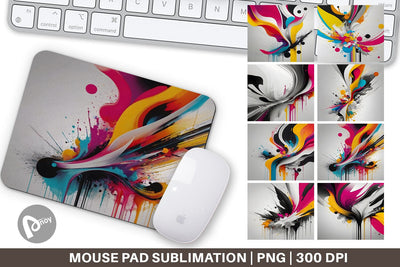 Mouse Pad Abstract Vibrant Colors Sublimation artnoy 