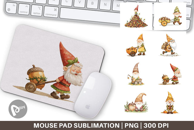 Mouse Pad Acorn Gnome Delivery Sublimation artnoy 