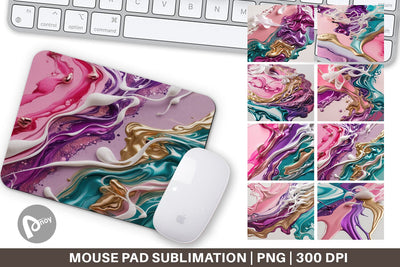 Mouse Pad Alcohol Ink Painting Sublimation artnoy 