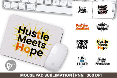 Mouse Pad Ambitious Career Starter Quotes Sublimation artnoy 
