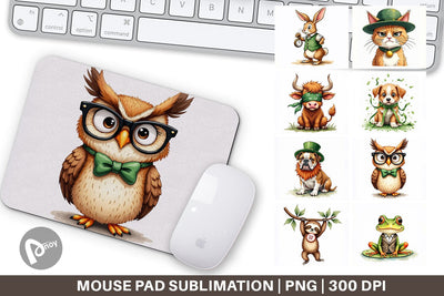 Mouse Pad Annoyed Retro Animals Sublimation artnoy 