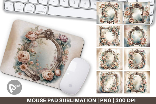 Mouse Pad Antique Mirror Sublimation artnoy 