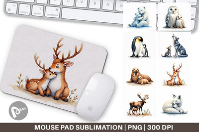 Mouse Pad Arctic Snuggles Sublimation artnoy 