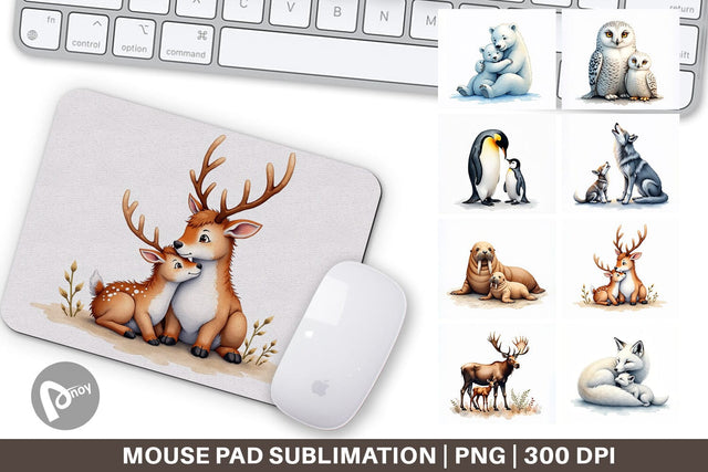 Mouse Pad Arctic Snuggles Sublimation artnoy 