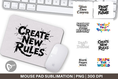 Mouse Pad Artistic Creative Destiny Quote Sublimation artnoy 