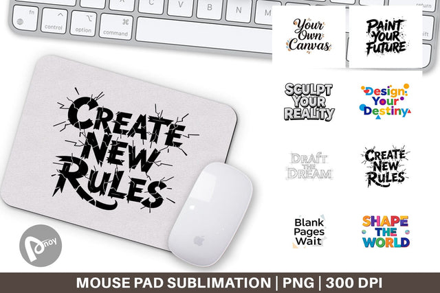 Mouse Pad Artistic Creative Destiny Quote Sublimation artnoy 