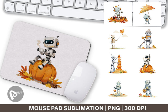 Mouse Pad Autumn Bot Friends Sublimation artnoy 