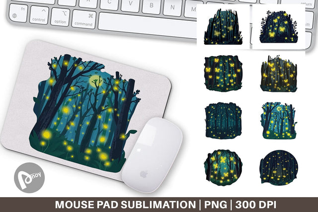 Mouse Pad Autumn Leaves Sublimation artnoy 