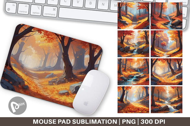 Mouse Pad Autumn Vibrant Beauty Sublimation artnoy 