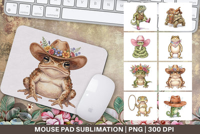 Mouse Pad Awkward Desert Animal Boho Watercolor Sublimation artnoy 