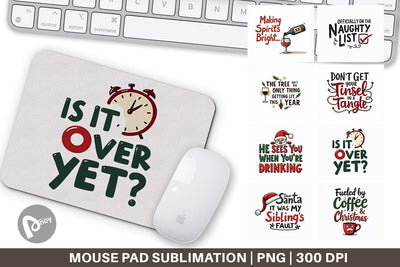 Mouse Pad Awkward Family Christmas Quotes Sublimation artnoy 