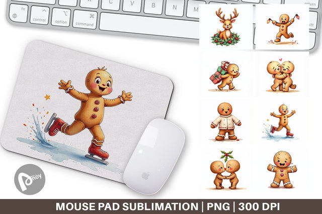 Mouse Pad Awkward Holiday Moments Gingerbread Sublimation artnoy 