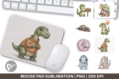 Mouse Pad Awkward Introvert Dinosaur Sublimation artnoy 