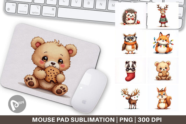 Mouse Pad Awkward Nordic Woodland Sublimation artnoy 