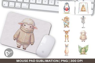 Mouse Pad Awkward Recess Misfits Watercolor Sublimation artnoy 