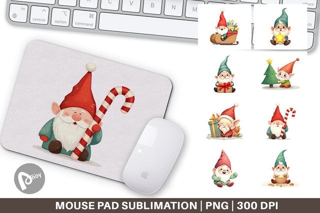 Mouse Pad Baby Gnome Christmas Sublimation artnoy 
