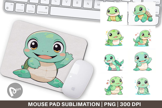 Mouse Pad Baby Sea Turtle Sublimation artnoy 