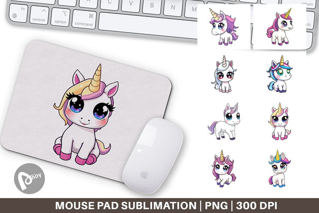Mouse Pad Baby Unicorn Sublimation artnoy 