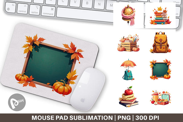 Mouse Pad Back to Autumn Sublimation artnoy 