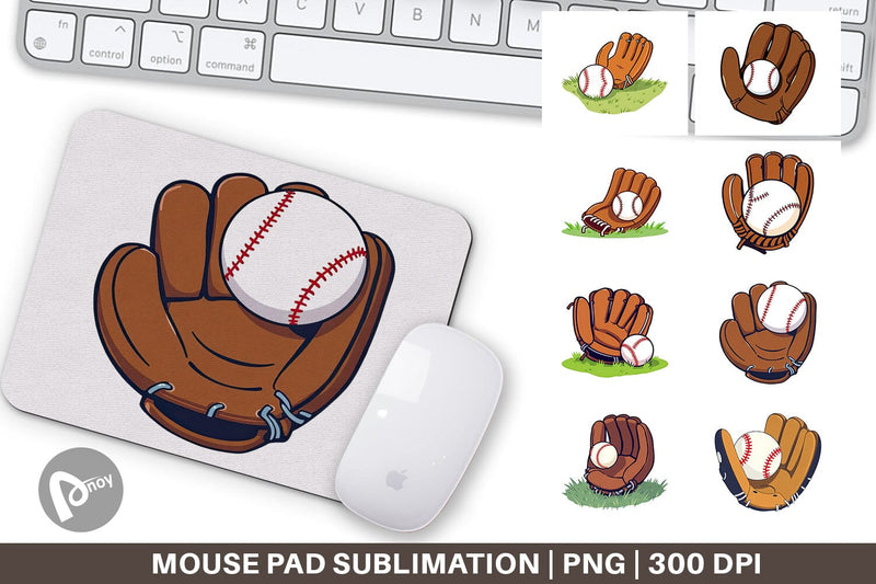 Mouse Pad Baseball Glove Sublimation artnoy 